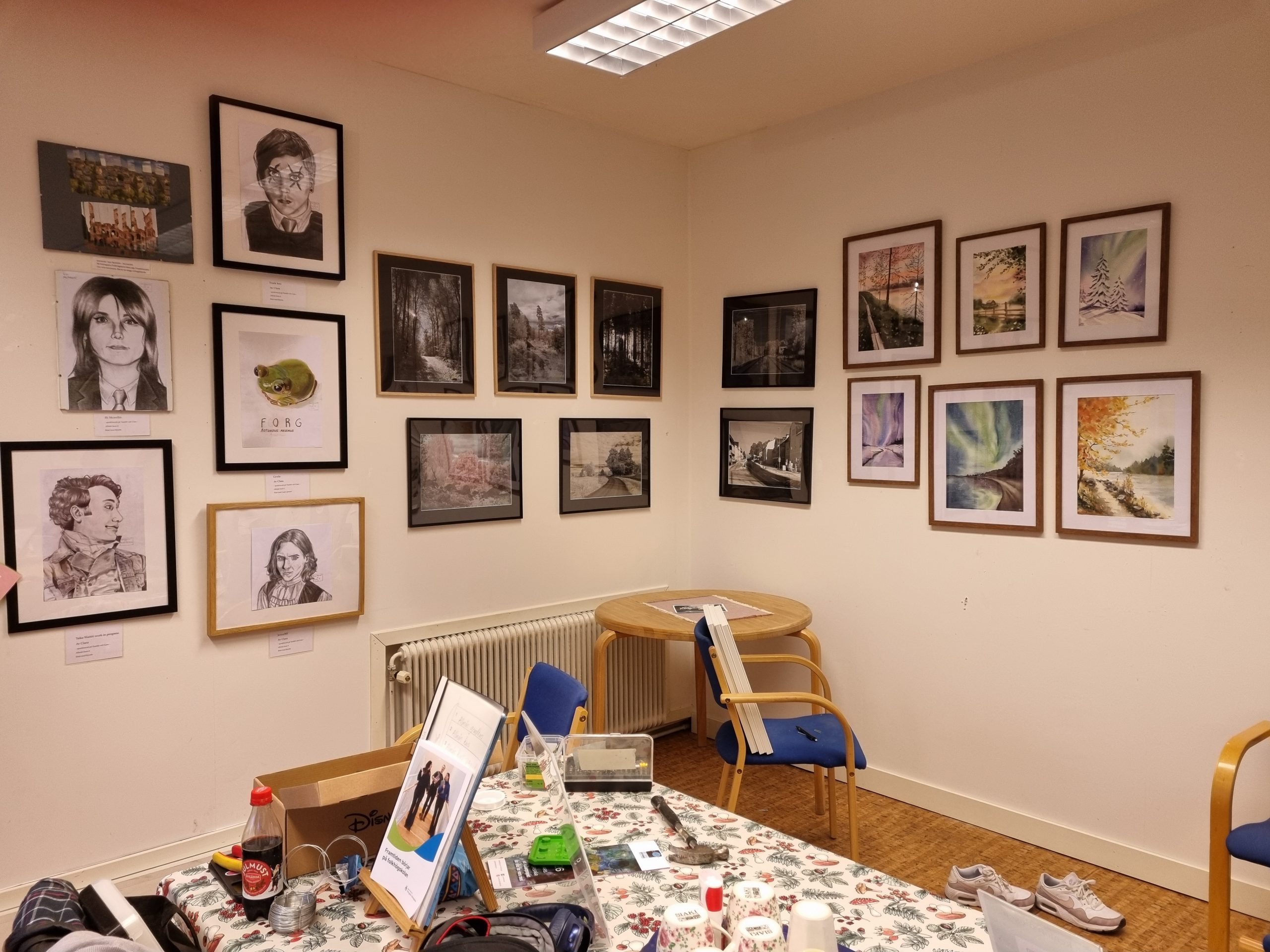 Förberett utställningen